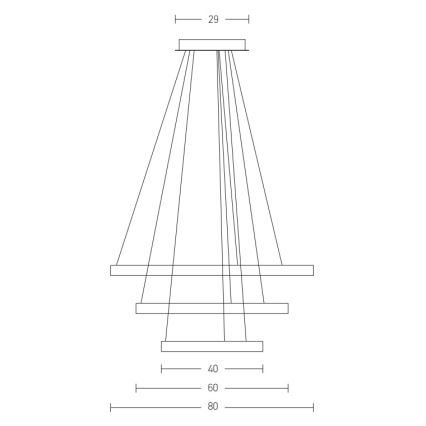 Zambelis 2009 - LED Aptumšojama lustra ar auklu LED/112W/230V zelta