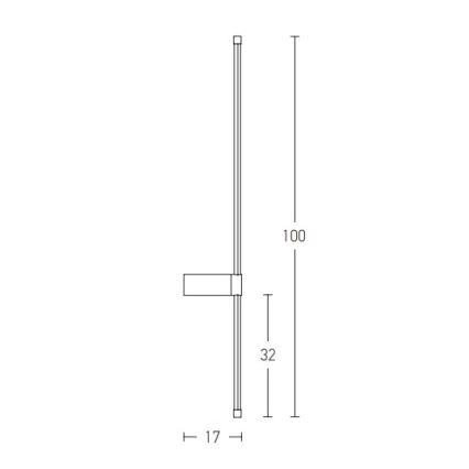 Zambelis 20116 - LED Sienas lampa LED/20W/230V melna