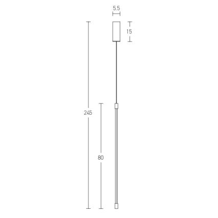 Zambelis 20121 - LED Lustra ar auklu LED/12W/230V melna