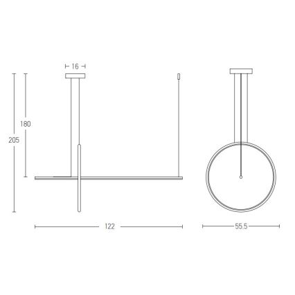 Zambelis 20128 - LED Aptumšojama lustra ar auklu LED/48W/230V