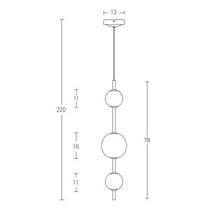 Zambelis 20132 - LED Lustra ar auklu LED/12W/230V