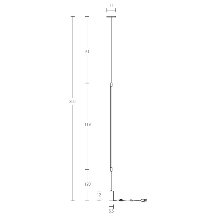 Zambelis 20184 - LED Grīdas stāvlampa LED/22W/230V