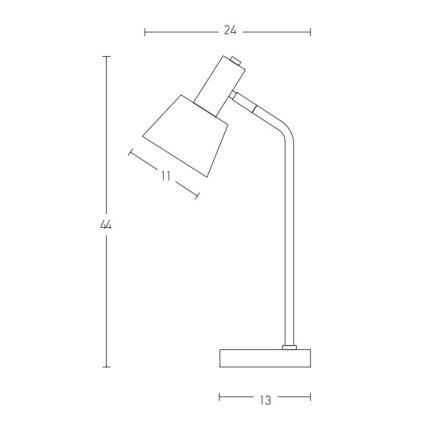 Zambelis 20220 - Galda lampa 1xE14/25W/230V pelēka