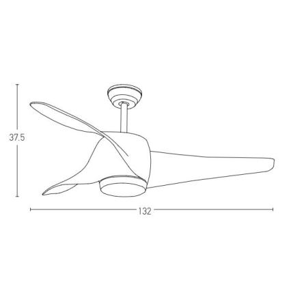 Zambelis 20256 - LED Griestu ventilators LED/15W/230V 3000/4000/6000 ķirsis + tālvadības pults