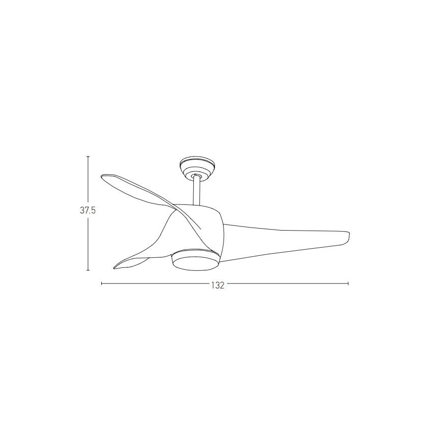 Zambelis 20256 - LED Griestu ventilators LED/15W/230V 3000/4000/6000 ķirsis + tālvadības pults