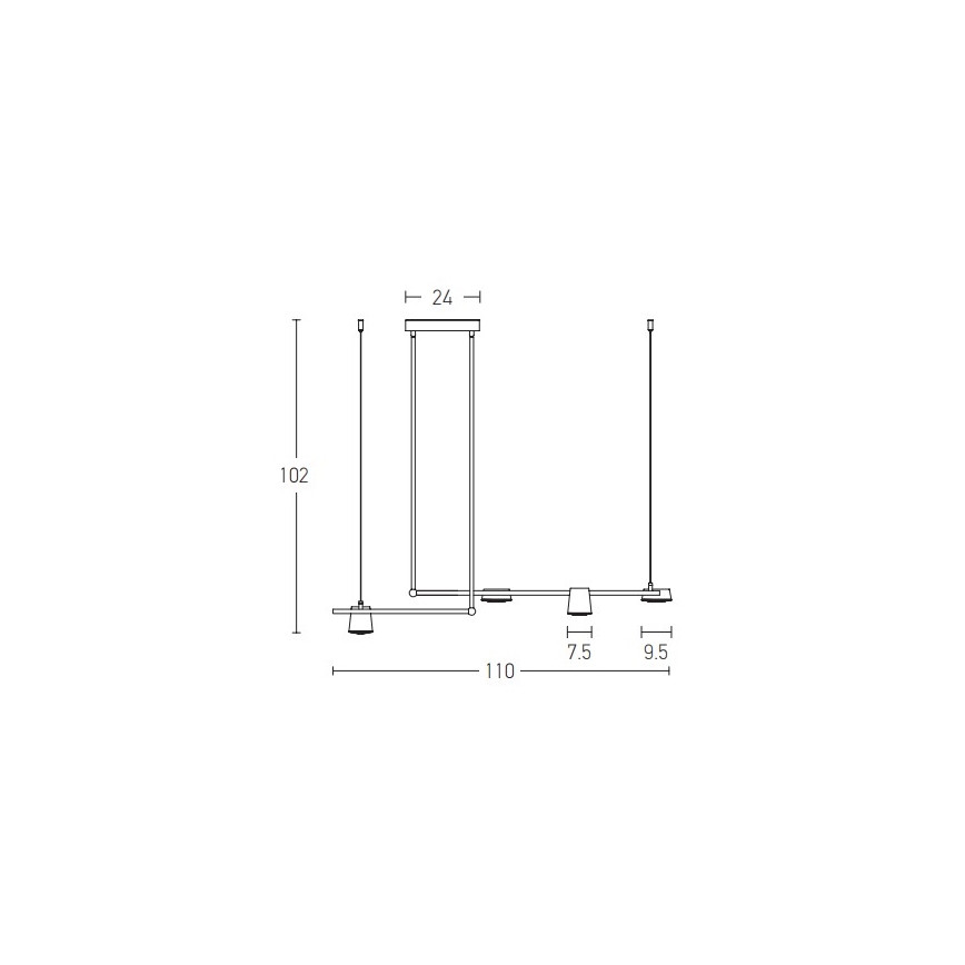 Zambelis 2035 - LED Lustra ar stieni LED/28W/230V