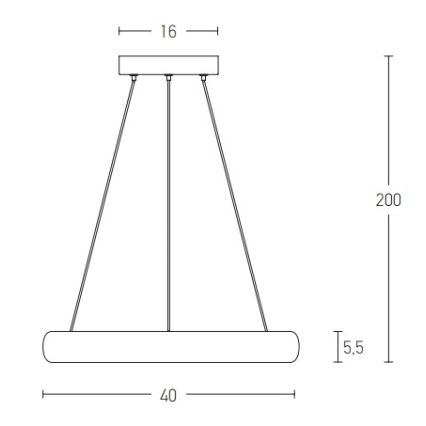 Zambelis 2046 - LED Aptumšojama lustra ar auklu LED/30W/230V d. 40 cm zelta