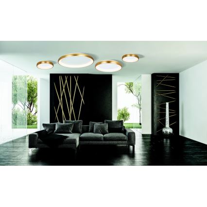 Zambelis 2058 - LED Aptumšojama griestu lampa LED/60W/230V d. 80 cm zelta