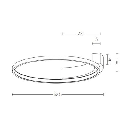 Zambelis 2077 - LED Sienas lampa LED/31W/230V d. 52,5 cm balta