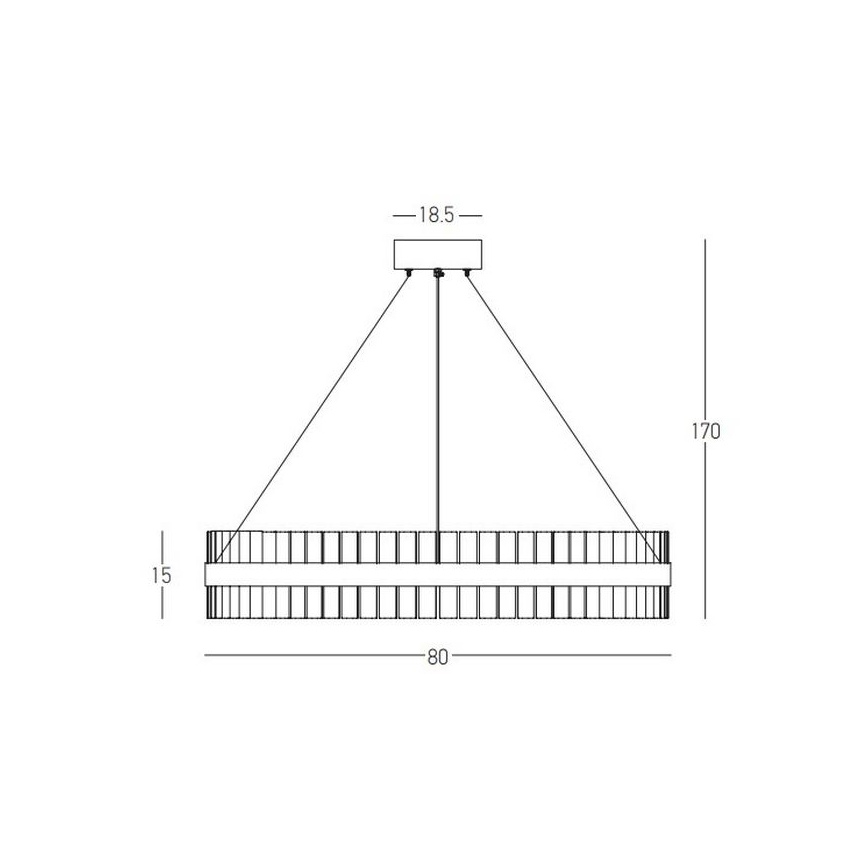 Zambelis 22040 - LED Aptumšojama lustra ar auklu LED/68W/230V zelta