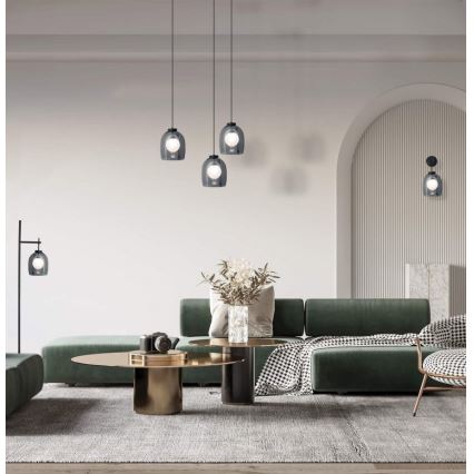 Zambelis 22051 - Piekaramā lampa uz kabeļa 1xG9/5W/230V Ø 18 cm melna