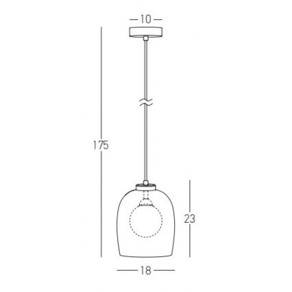 Zambelis 22051 - Piekaramā lampa uz kabeļa 1xG9/5W/230V Ø 18 cm melna