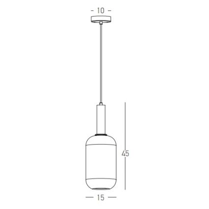 Zambelis 22070 - Lustra ar auklu 1xE27/40W/230V d. 15 cm zelta