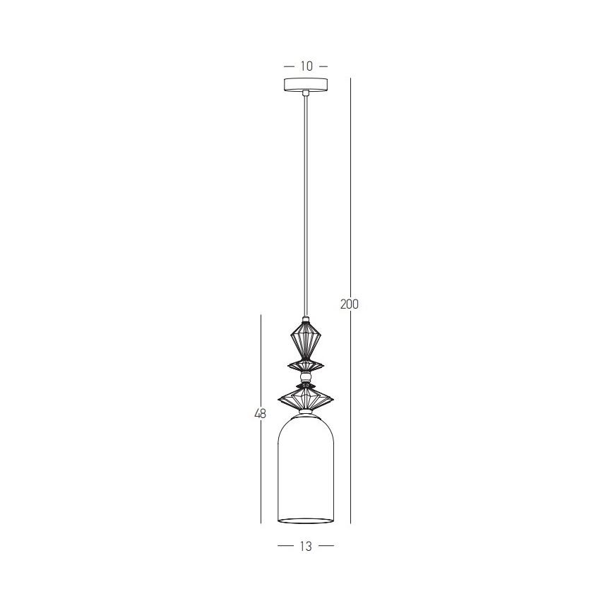 Zambelis 22078 - Lustra ar auklu 1xE27/40W/230V