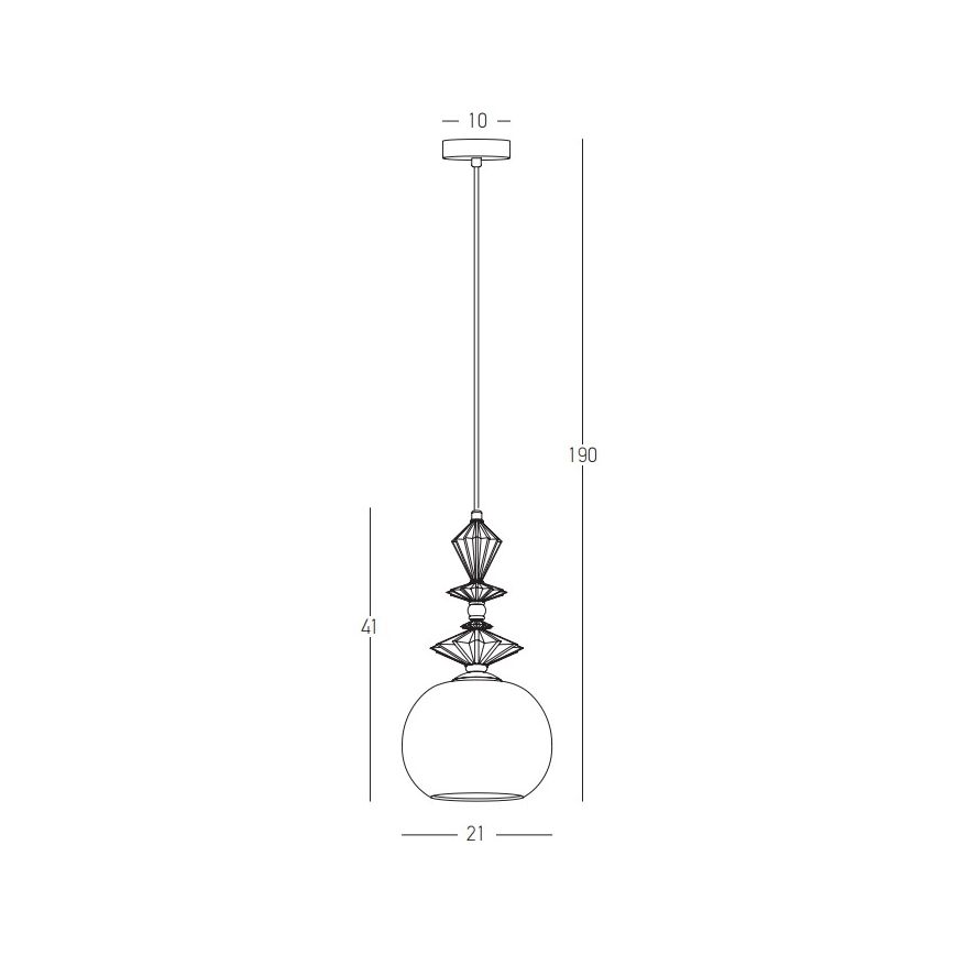 Zambelis 22079 - Lustra ar auklu 1xE27/40W/230V