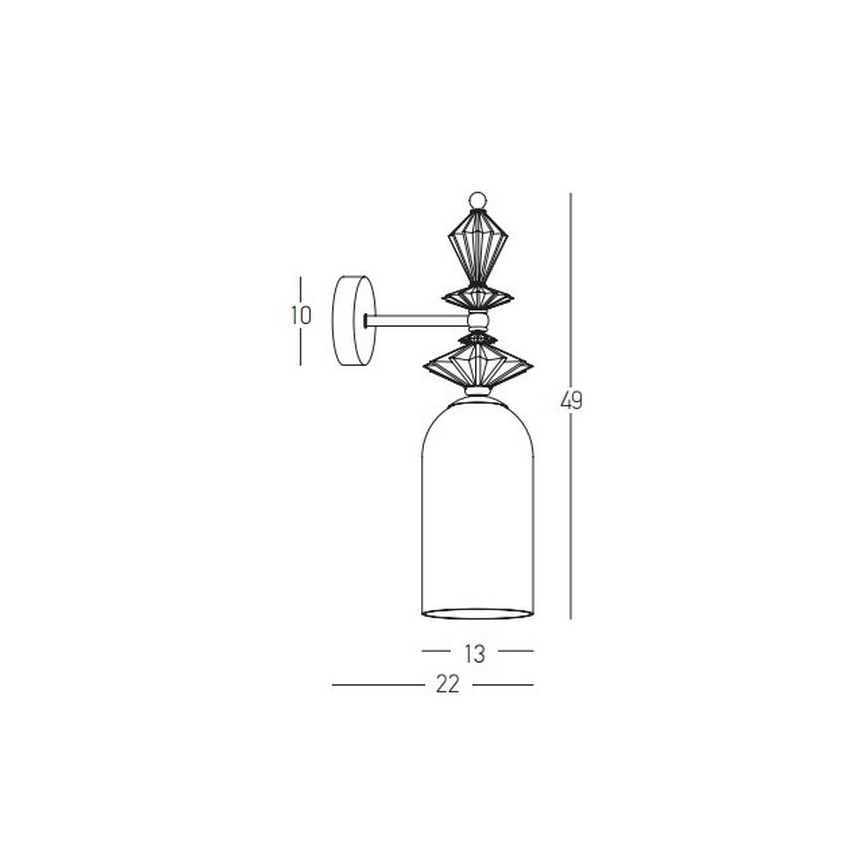 Zambelis 22080 - Sienas lampa 1xE27/40W/230V