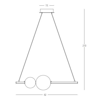 Zambelis 22109 - LED Aptumšojama lustra ar auklu LED/11W/230V melna