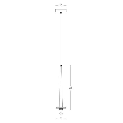 Zambelis 22110 - LED Lustra ar auklu LED/3W/230V CRI90 melna