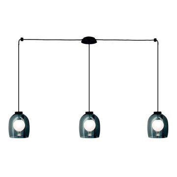 Zambelis 22146 - Lustra ar auklu 3xG9/5W/230V zirneklis melna
