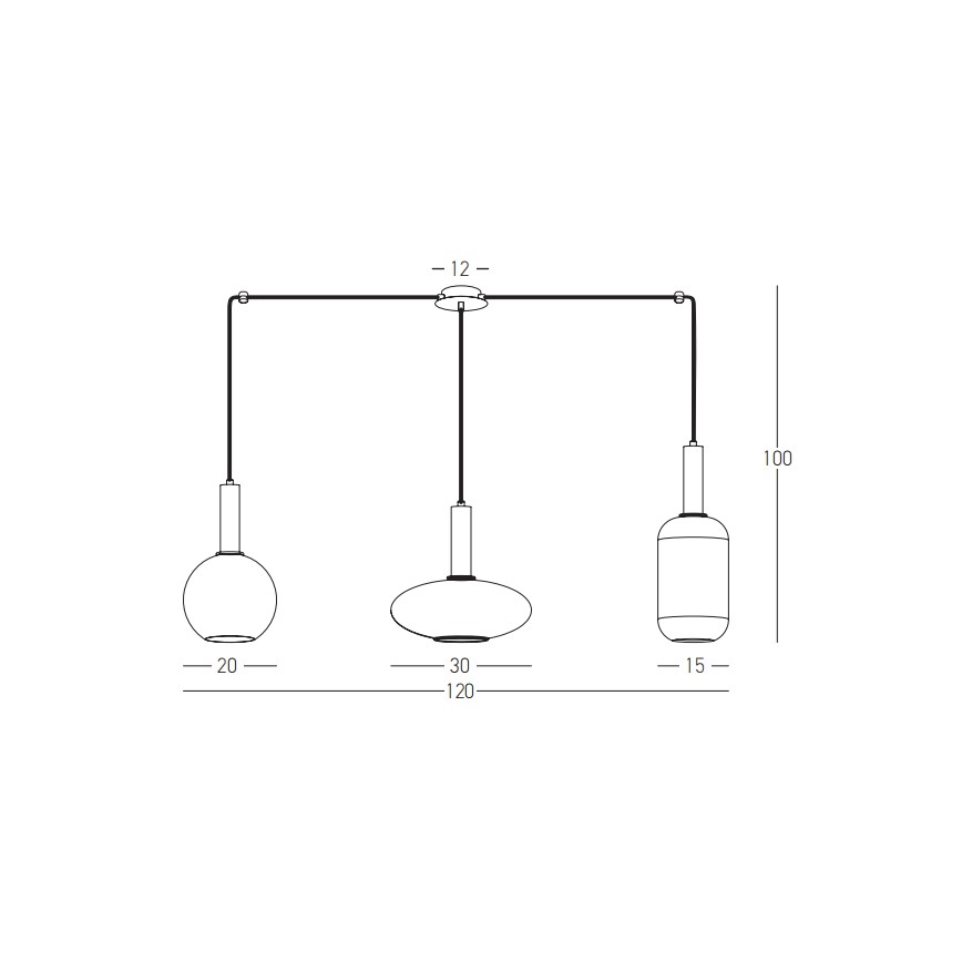 Zambelis 22151 - Lustra ar auklu 3xE27/40W/230V zirneklis zelta