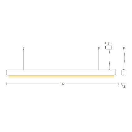 Zambelis 22210 - LED Lustra ar auklu LED/45W/230V