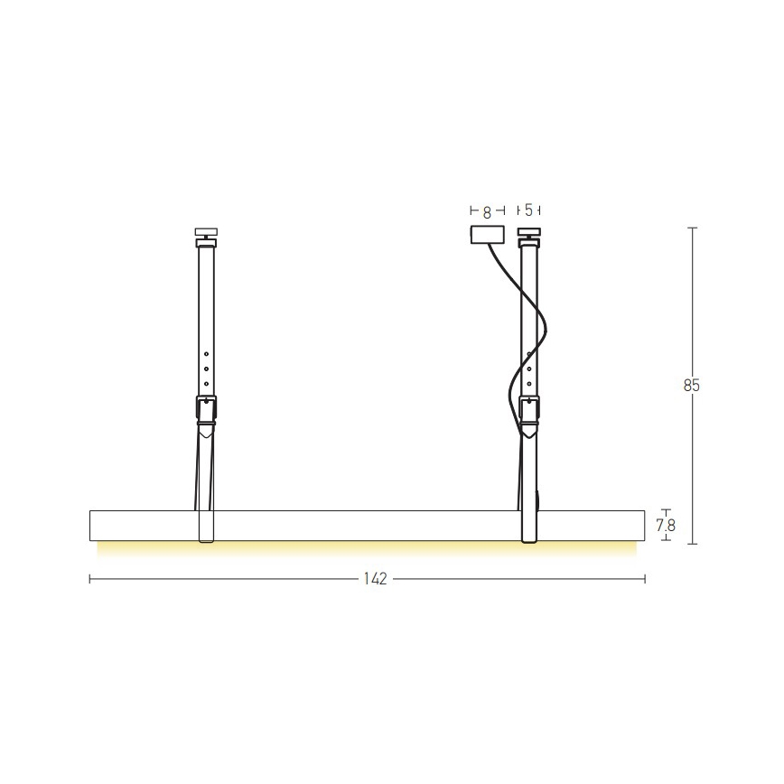 Zambelis 22211 - LED Lustra ar auklu LED/45W/230V