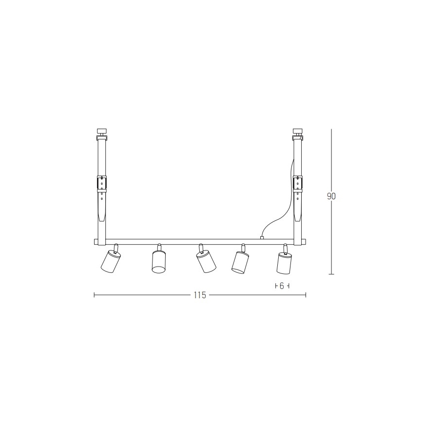 Zambelis 22224 - Lustra ar auklu 5xGU10/25W/230V