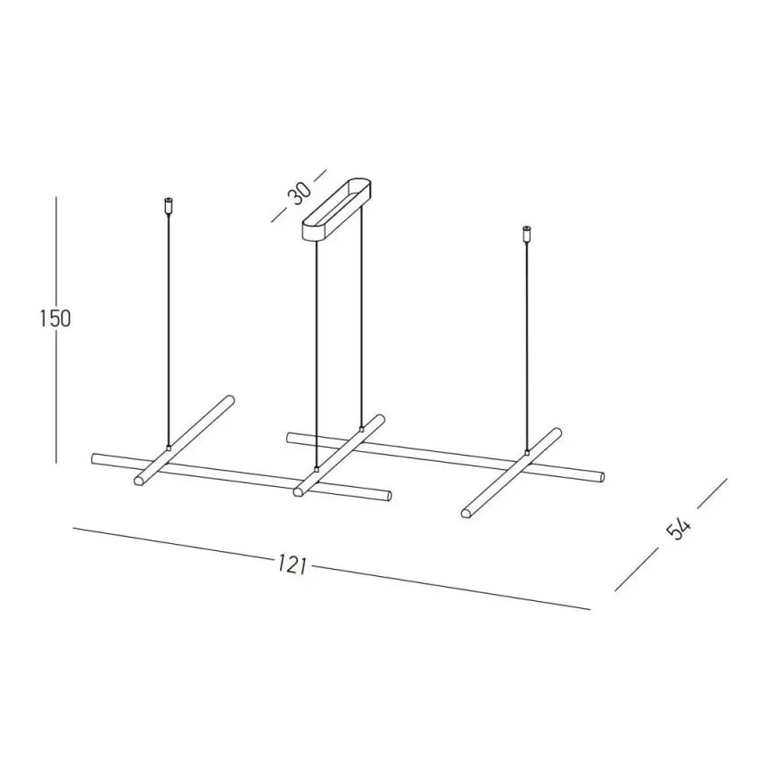 Zambelis 22242 - LED Aptumšojama lustra ar auklu LED/50W/230V zelta
