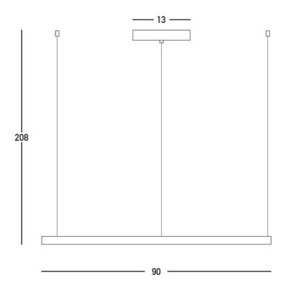 Zambelis 23034 - LED Aptumšojama lustra ar auklu LED/45W/230V 3000K d. 90 cm zelta