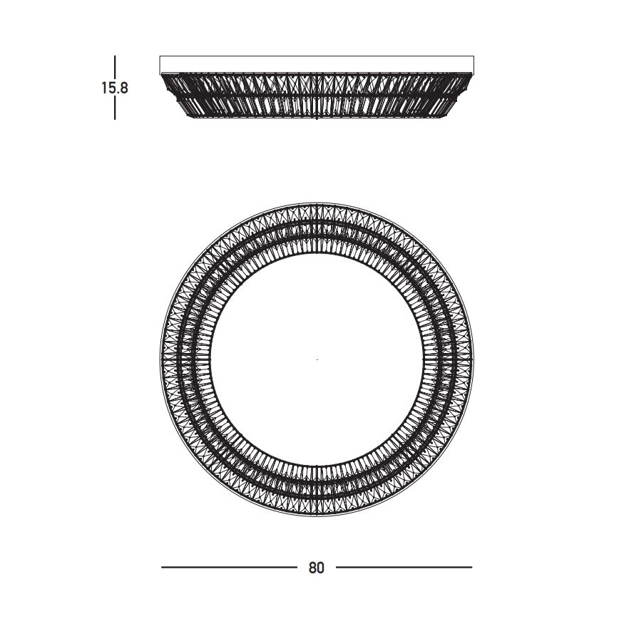 Zambelis 23049 - LED Aptumšojama kristāla griestu lampa LED/55W/230V CRI 90 3000K d. 80 cm misiņš