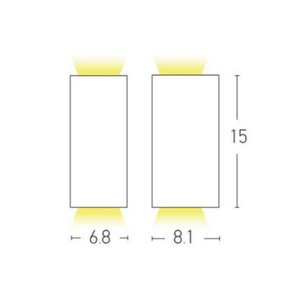 Zambelis E122 - Āra sienas lampa 2xGU10/15W/230V IP54 antracīta