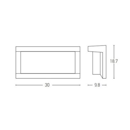 Zambelis E128 - Āra sienas lampa 1xE27/18W/230V IP54 antracīta