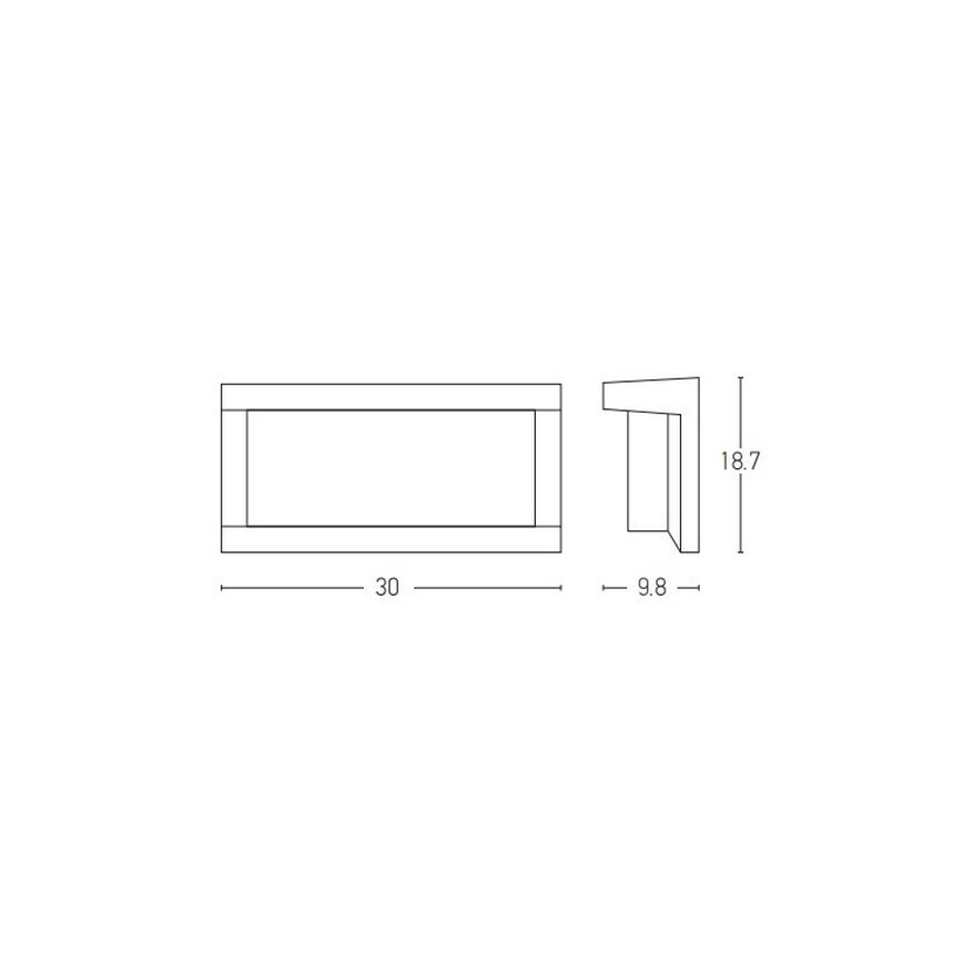 Zambelis E128 - Āra sienas lampa 1xE27/18W/230V IP54 antracīta