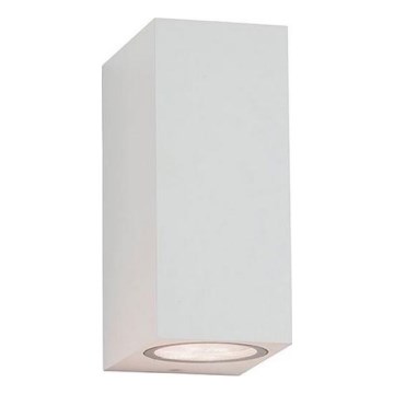 Zambelis E151 - Āra sienas lampa 2xGU10/15W/230V IP54 balta