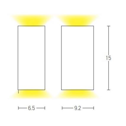Zambelis E151 - Āra sienas lampa 2xGU10/15W/230V IP54 balta