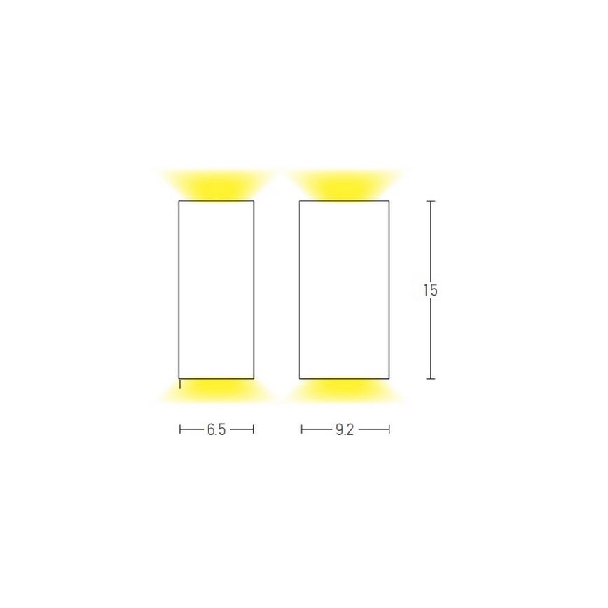 Zambelis E151 - Āra sienas lampa 2xGU10/15W/230V IP54 balta