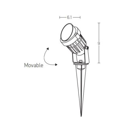 Zambelis E153 - LED Āra lampa LED/5W/230V IP65 antracīta