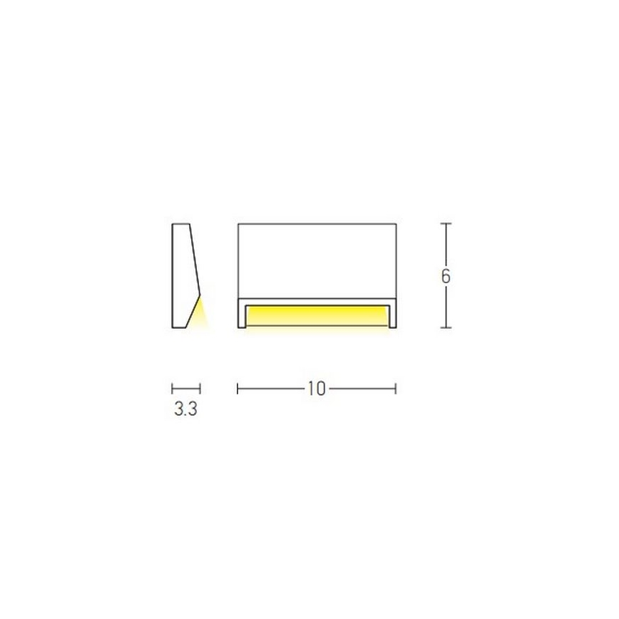 Zambelis E182 - LED Āra kāpņu telpas apgaismojums LED/1,5W/230V IP54 balta