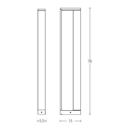 Zambelis E208 - LED Āra lampa LED/10W/230V IP54 antracīta