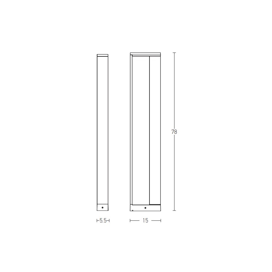 Zambelis E208 - LED Āra lampa LED/10W/230V IP54 antracīta