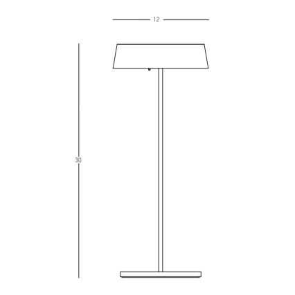 Zambelis E289 - LED Aptumšojama āra lampa LED/2,2W/5V IP54, melna