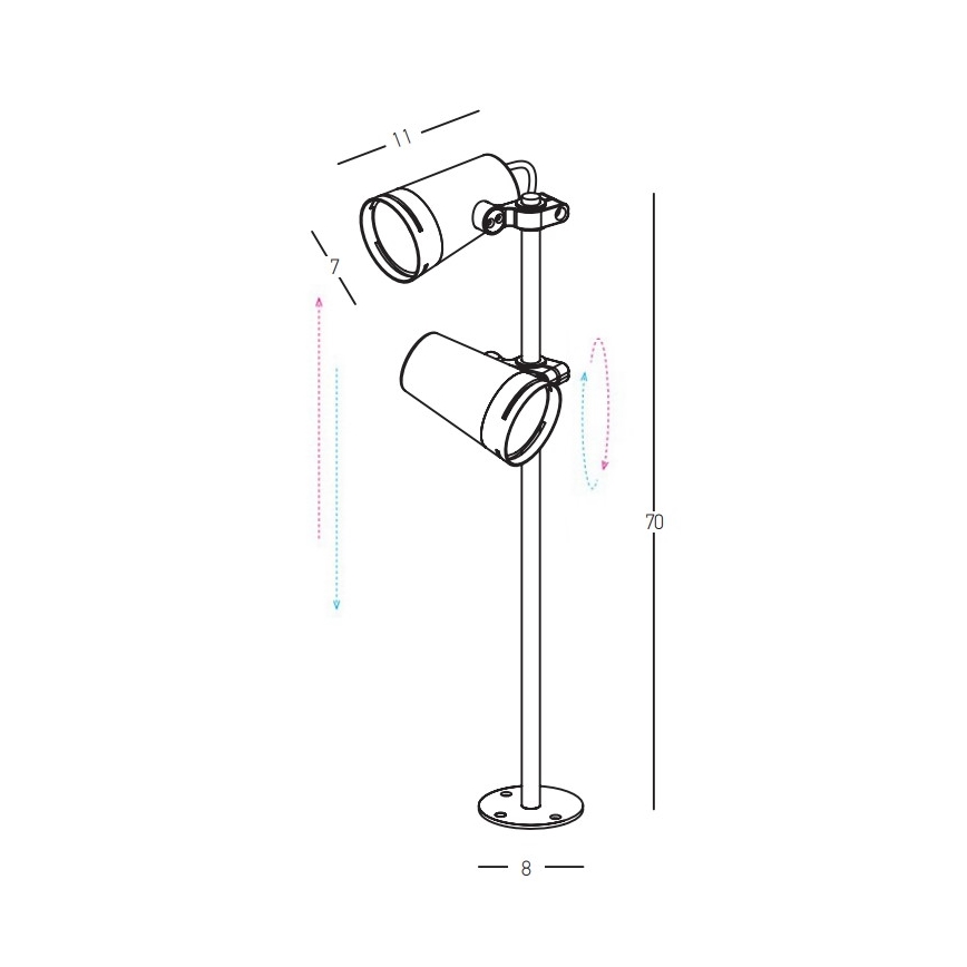 Zambelis E299 - LED Āra lampa 2xLED/6W/230V IP54 CRI93 brūna