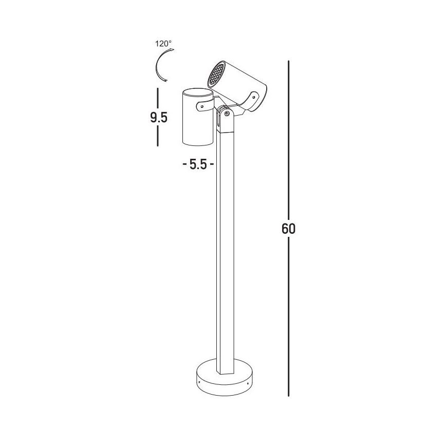 Zambelis E325 - Āra lampa 1xGU10/15W/230V IP54 antracīta