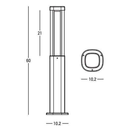Zambelis E355 - LED Āra lampa LED/7W/230V 3000K IP54 antracīta