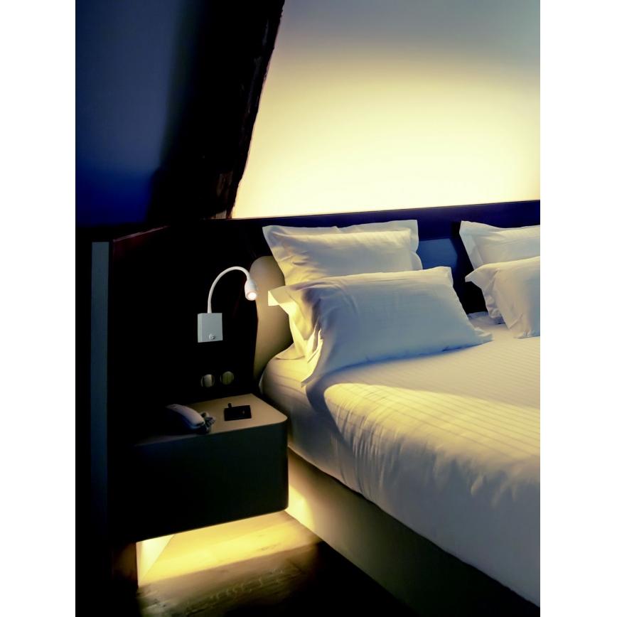 Zambelis H33 - LED Elastīga maza lampa LED/3W/230V balta