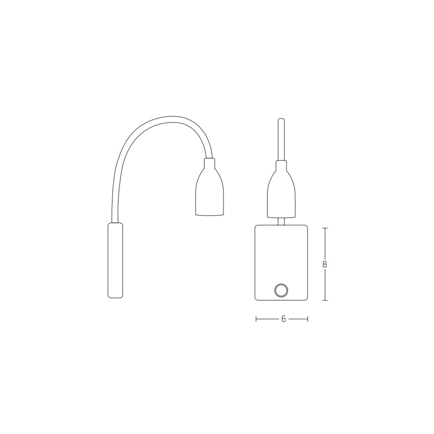 Zambelis H33 - LED Elastīga maza lampa LED/3W/230V balta
