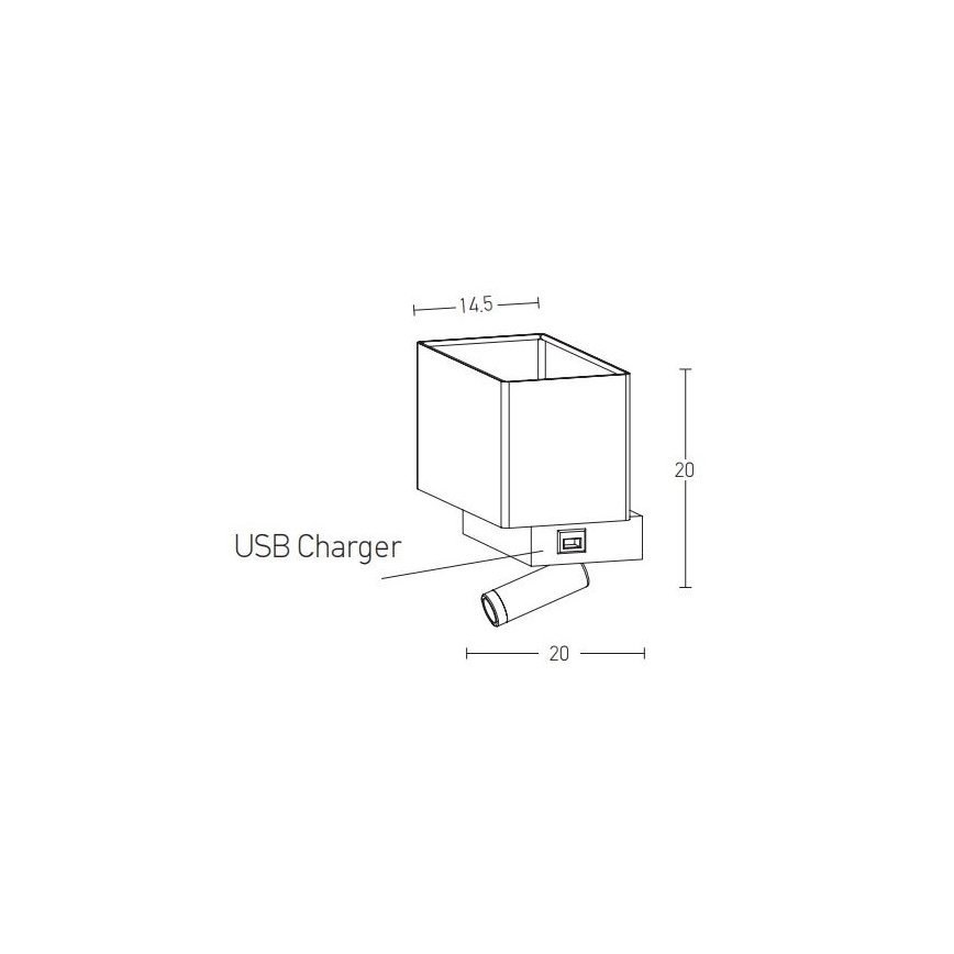 Zambelis H59 - LED Sienas lampa LED/3W + 1xE27/40W/230V melna