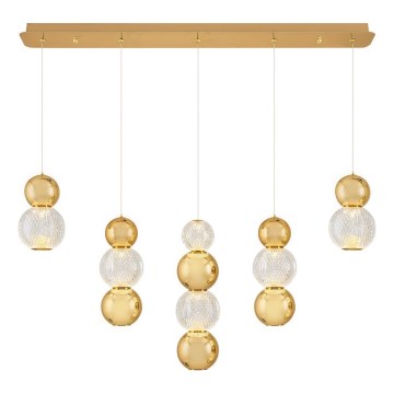 Zelta LED piekaramais lukturis CREMONA LED/27W/230V 3000K