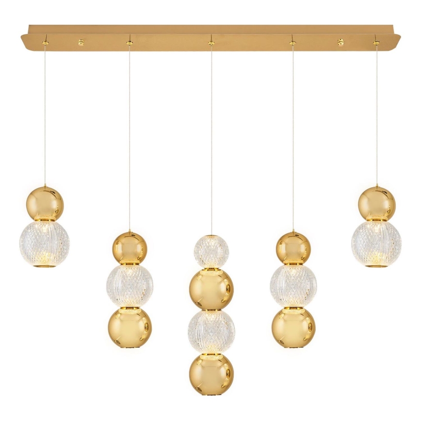 Zelta LED piekaramais lukturis CREMONA LED/27W/230V 3000K