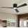 ZEVENTI - AUREX LED dimējams griestu ventilators LED/24W/230V 3000/4000/6000K Wi‑Fi Tuya melns + tālvadības pults